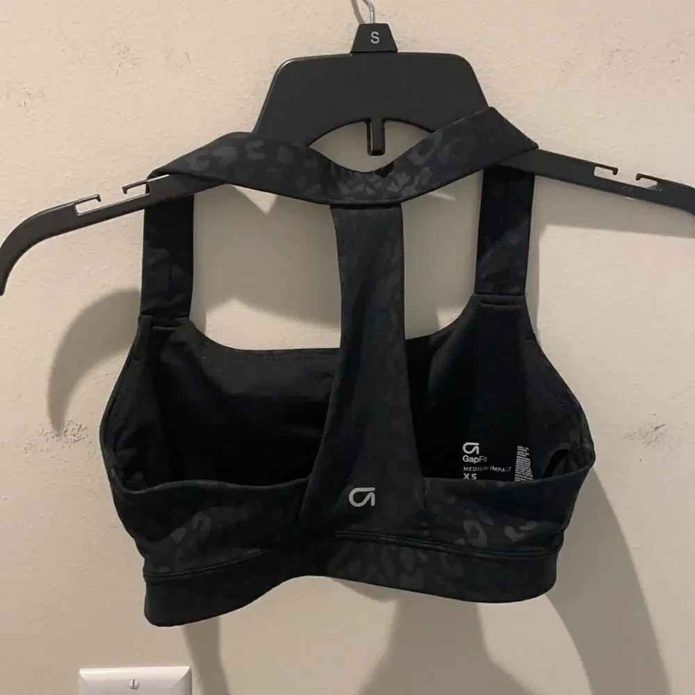 GapFit sports bra black animal print size XS - Picture 3 of 7